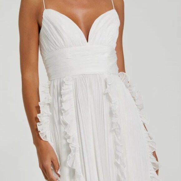 $498 NWT Mac Duggal 49533 Ruffle Skirt Sweetheart Neck Size 16 - Picture 3 of 6